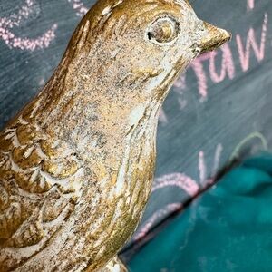 Decorative Gold Bird Figurine